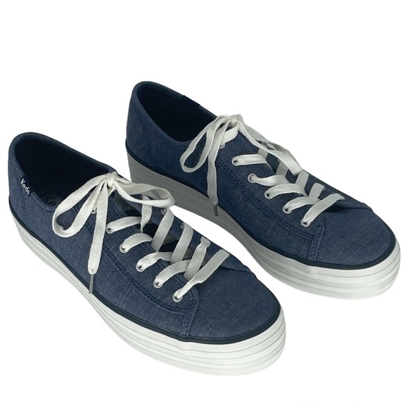 Keds Shoes - KEDS NEW TRIPLE KICK PLATFORM RECYCLED BLUE DENIM PLATFORM SNEAKER 10 WOMEN’S